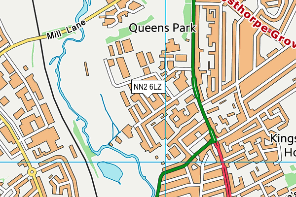 NN2 6LZ map - OS VectorMap District (Ordnance Survey)