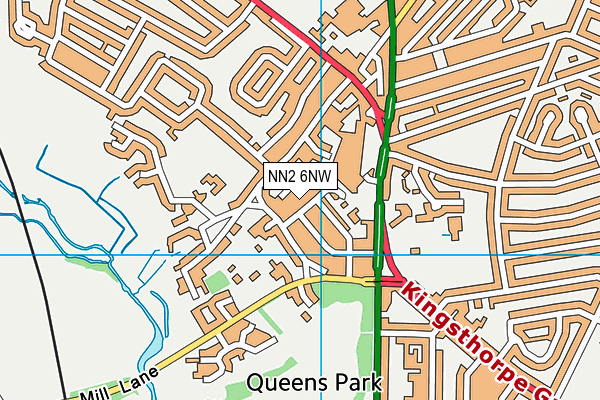 NN2 6NW map - OS VectorMap District (Ordnance Survey)