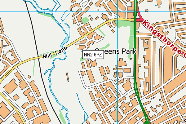 NN2 6PZ map - OS VectorMap District (Ordnance Survey)
