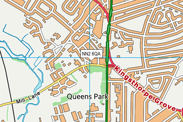 NN2 6QA map - OS VectorMap District (Ordnance Survey)