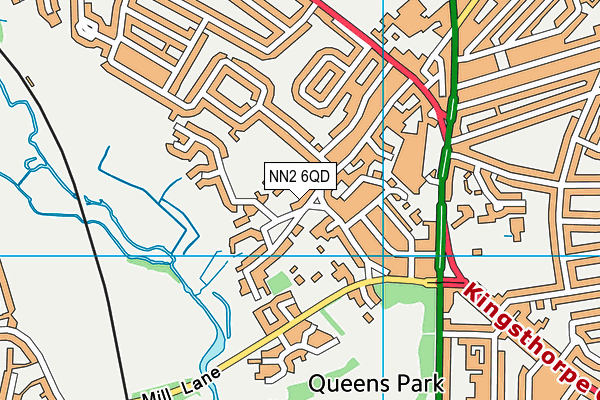 NN2 6QD map - OS VectorMap District (Ordnance Survey)