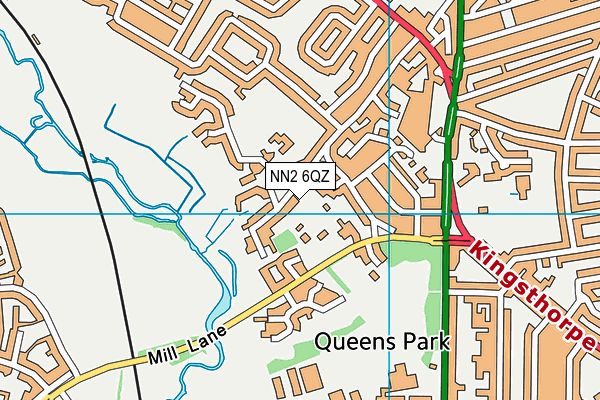 NN2 6QZ map - OS VectorMap District (Ordnance Survey)