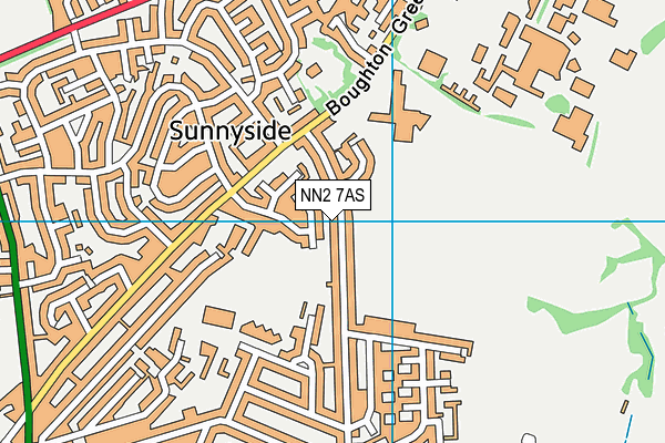 NN2 7AS map - OS VectorMap District (Ordnance Survey)