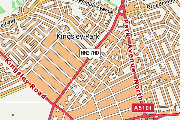 NN2 7HD map - OS VectorMap District (Ordnance Survey)