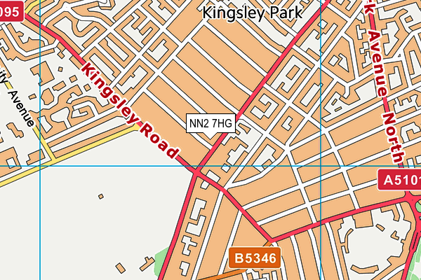 NN2 7HG map - OS VectorMap District (Ordnance Survey)