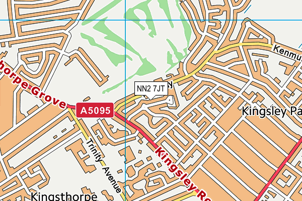 NN2 7JT map - OS VectorMap District (Ordnance Survey)