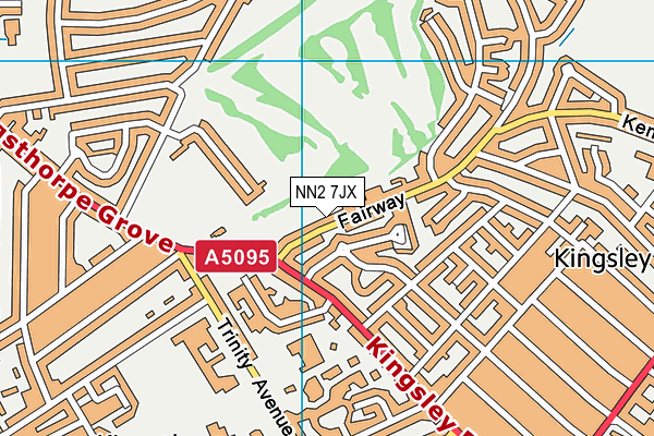 NN2 7JX map - OS VectorMap District (Ordnance Survey)