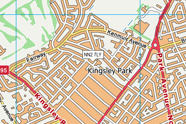 NN2 7LY map - OS VectorMap District (Ordnance Survey)