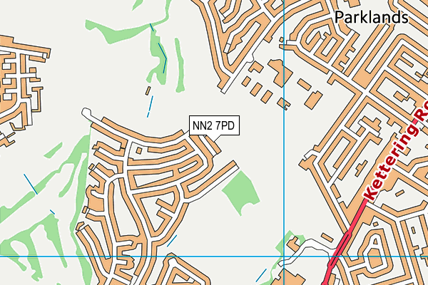 NN2 7PD map - OS VectorMap District (Ordnance Survey)