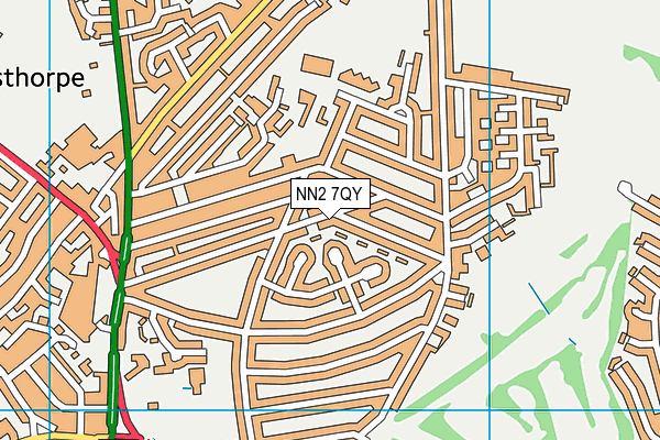 NN2 7QY map - OS VectorMap District (Ordnance Survey)