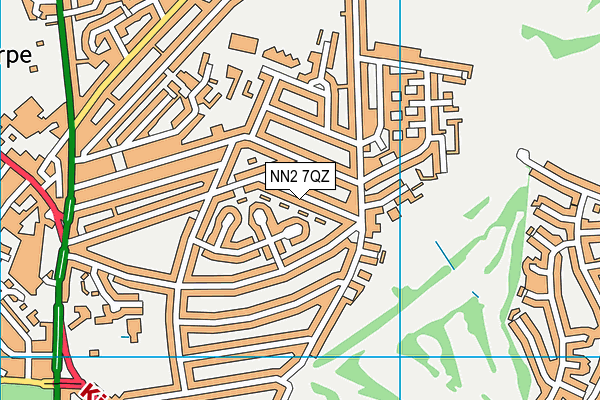 NN2 7QZ map - OS VectorMap District (Ordnance Survey)