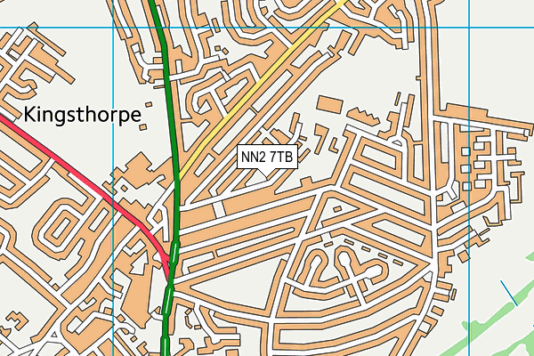 NN2 7TB map - OS VectorMap District (Ordnance Survey)
