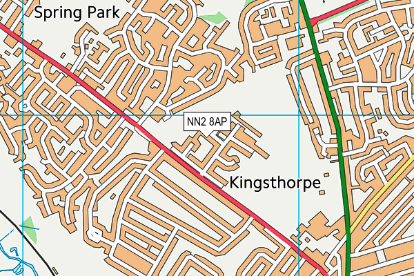 Kingsthorpe Middle School (Closed) map (NN2 8AP) - OS VectorMap District (Ordnance Survey)