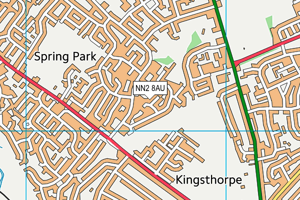 NN2 8AU map - OS VectorMap District (Ordnance Survey)