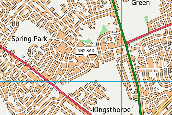 NN2 8AX map - OS VectorMap District (Ordnance Survey)