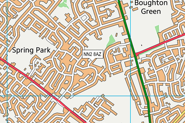 NN2 8AZ map - OS VectorMap District (Ordnance Survey)