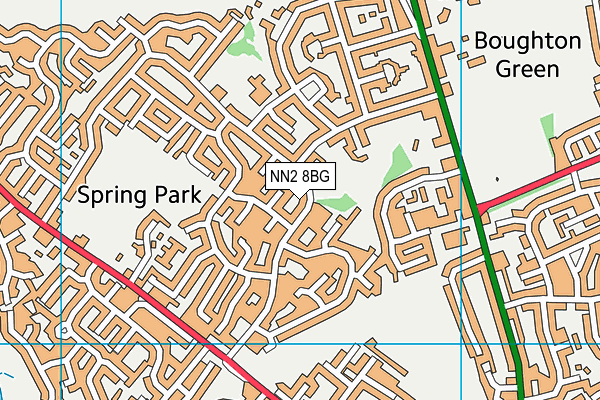 NN2 8BG map - OS VectorMap District (Ordnance Survey)