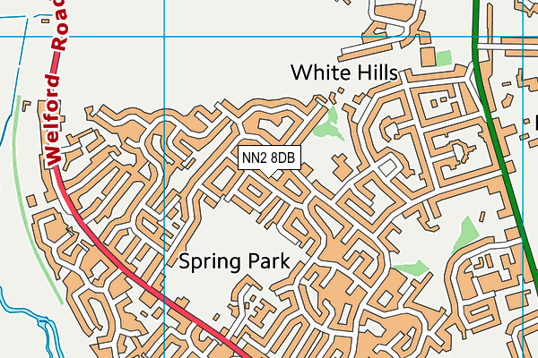 NN2 8DB map - OS VectorMap District (Ordnance Survey)