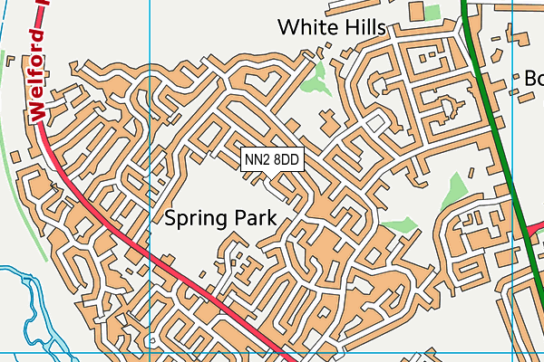 NN2 8DD map - OS VectorMap District (Ordnance Survey)