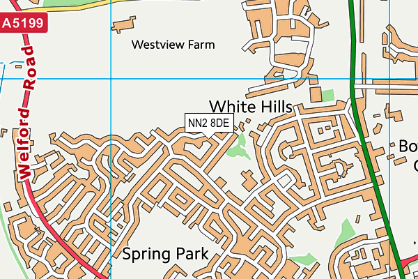 NN2 8DE map - OS VectorMap District (Ordnance Survey)