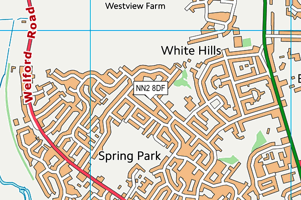 NN2 8DF map - OS VectorMap District (Ordnance Survey)