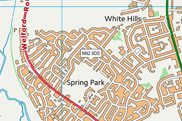 NN2 8DS map - OS VectorMap District (Ordnance Survey)