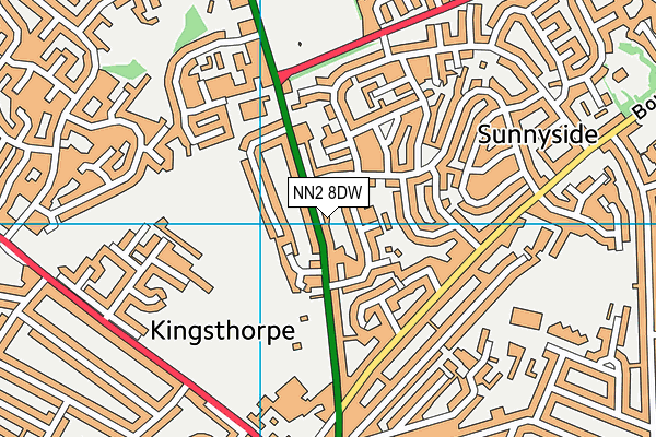 NN2 8DW map - OS VectorMap District (Ordnance Survey)