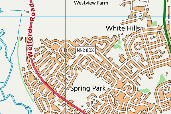 NN2 8DX map - OS VectorMap District (Ordnance Survey)