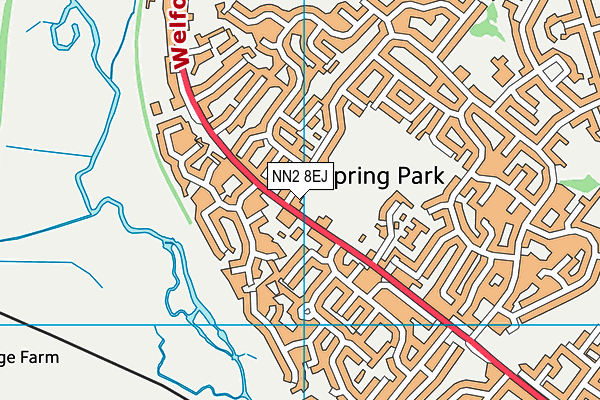 NN2 8EJ map - OS VectorMap District (Ordnance Survey)