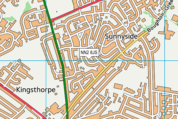 NN2 8JS map - OS VectorMap District (Ordnance Survey)