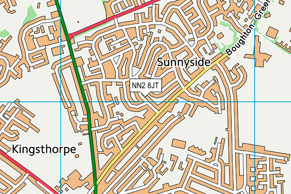 NN2 8JT map - OS VectorMap District (Ordnance Survey)