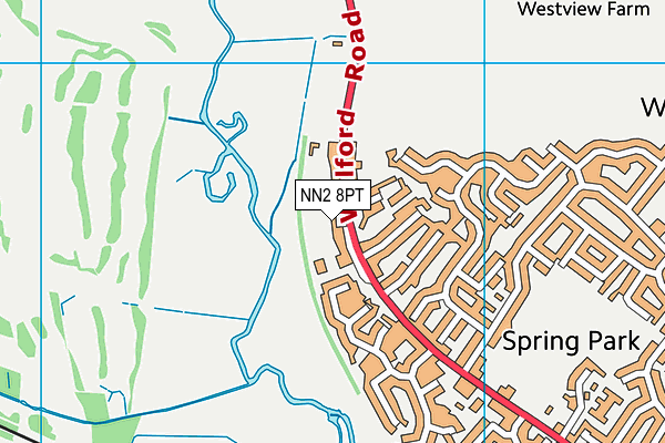 NN2 8PT map - OS VectorMap District (Ordnance Survey)