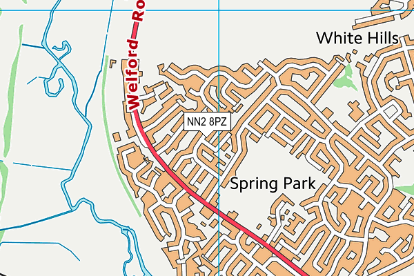 NN2 8PZ map - OS VectorMap District (Ordnance Survey)
