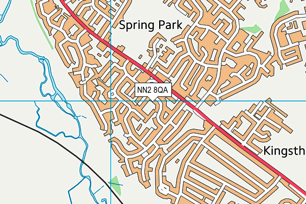 NN2 8QA map - OS VectorMap District (Ordnance Survey)