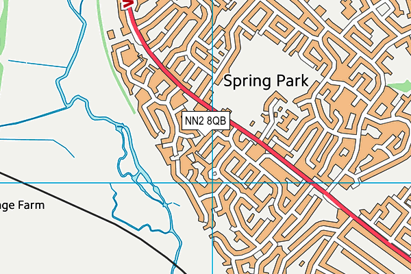 NN2 8QB map - OS VectorMap District (Ordnance Survey)