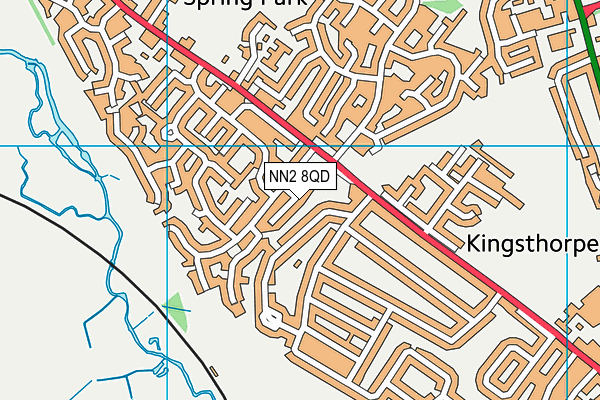NN2 8QD map - OS VectorMap District (Ordnance Survey)