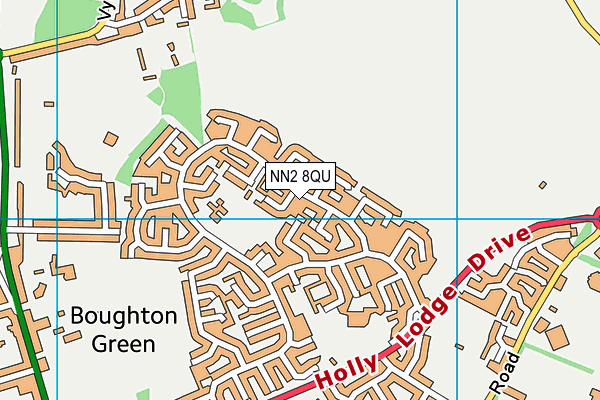 NN2 8QU map - OS VectorMap District (Ordnance Survey)