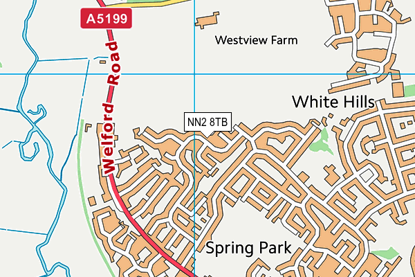 NN2 8TB map - OS VectorMap District (Ordnance Survey)