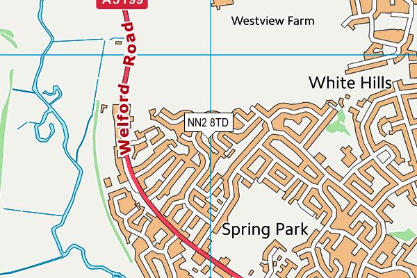 NN2 8TD map - OS VectorMap District (Ordnance Survey)