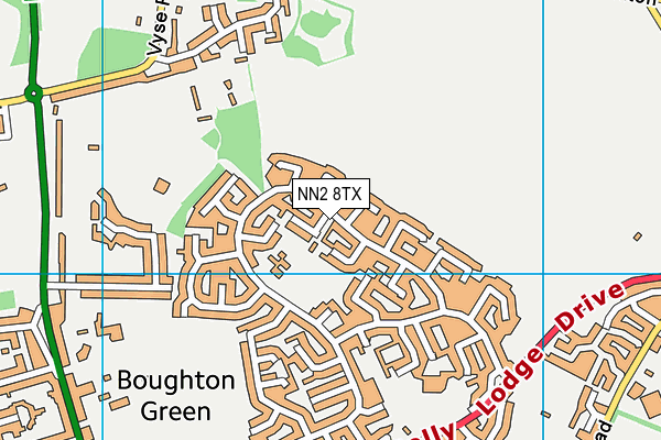 NN2 8TX map - OS VectorMap District (Ordnance Survey)