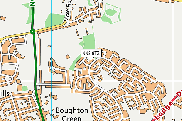 NN2 8TZ map - OS VectorMap District (Ordnance Survey)