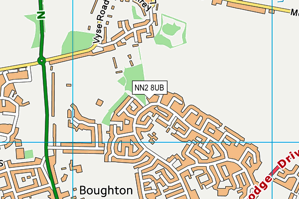 NN2 8UB map - OS VectorMap District (Ordnance Survey)