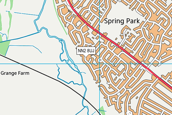 NN2 8UJ map - OS VectorMap District (Ordnance Survey)