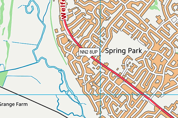 NN2 8UP map - OS VectorMap District (Ordnance Survey)
