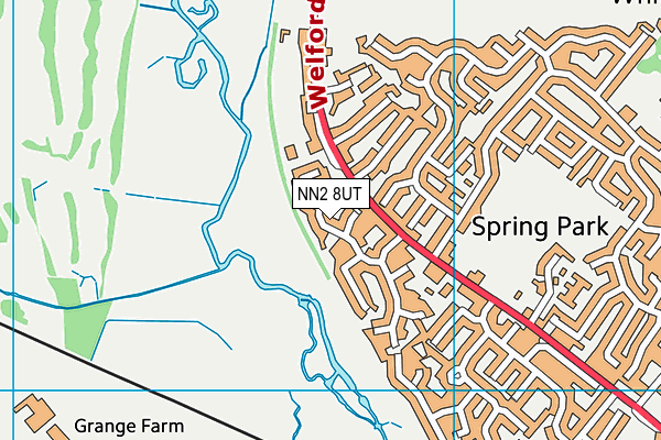 NN2 8UT map - OS VectorMap District (Ordnance Survey)
