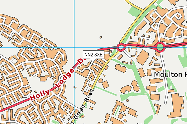 NN2 8XE map - OS VectorMap District (Ordnance Survey)