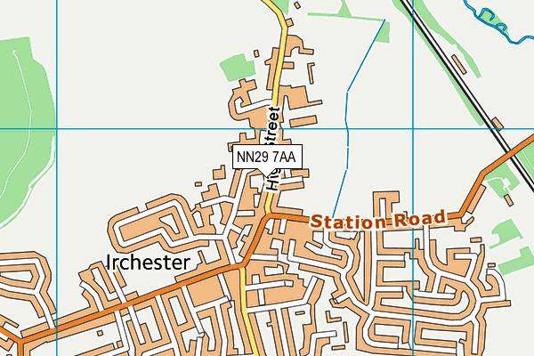 NN29 7AA map - OS VectorMap District (Ordnance Survey)