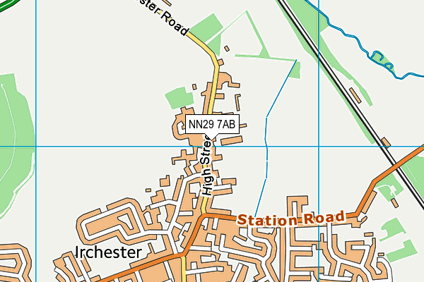 NN29 7AB map - OS VectorMap District (Ordnance Survey)