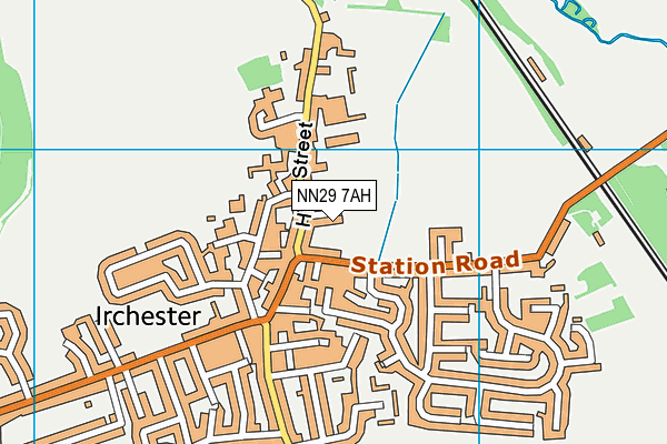 NN29 7AH map - OS VectorMap District (Ordnance Survey)