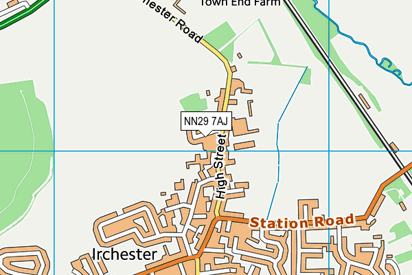 NN29 7AJ map - OS VectorMap District (Ordnance Survey)